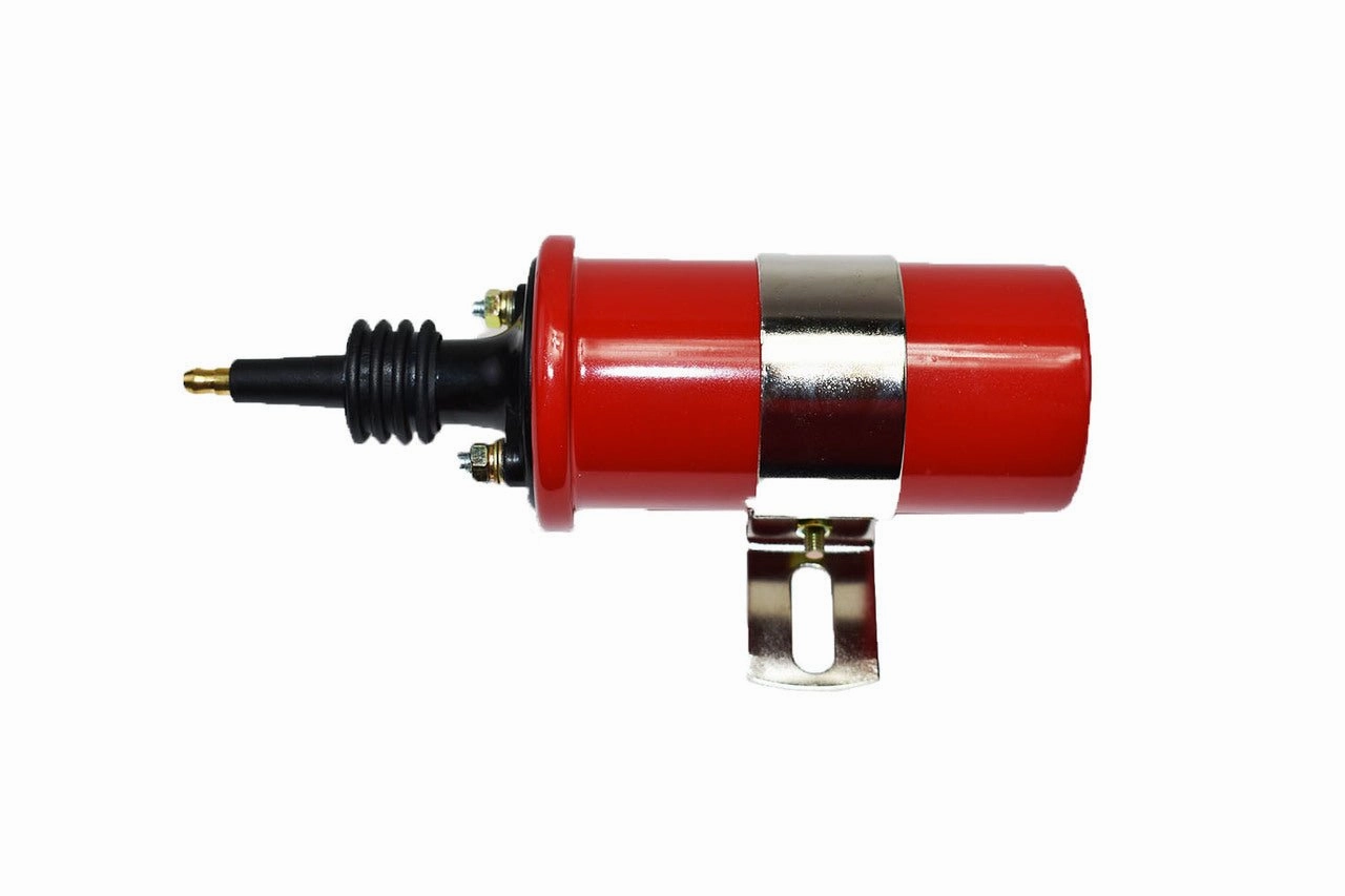 45,000 Volt Oil Filled Canister Male Ignition Coil Red