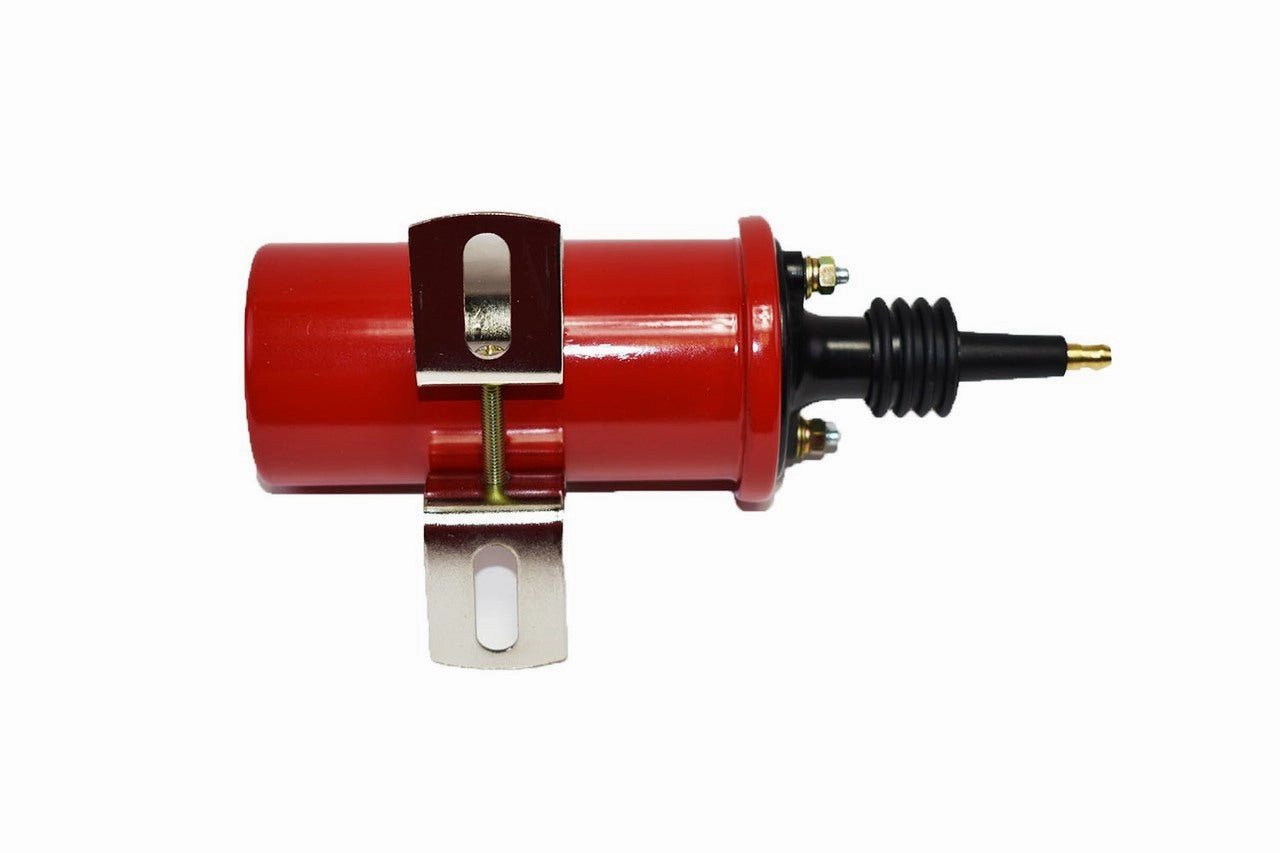 45,000 Volt Oil Filled Canister Male Ignition Coil Red