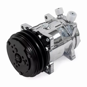 508 Style Clutch V-Belt A-C Compressor CHROME