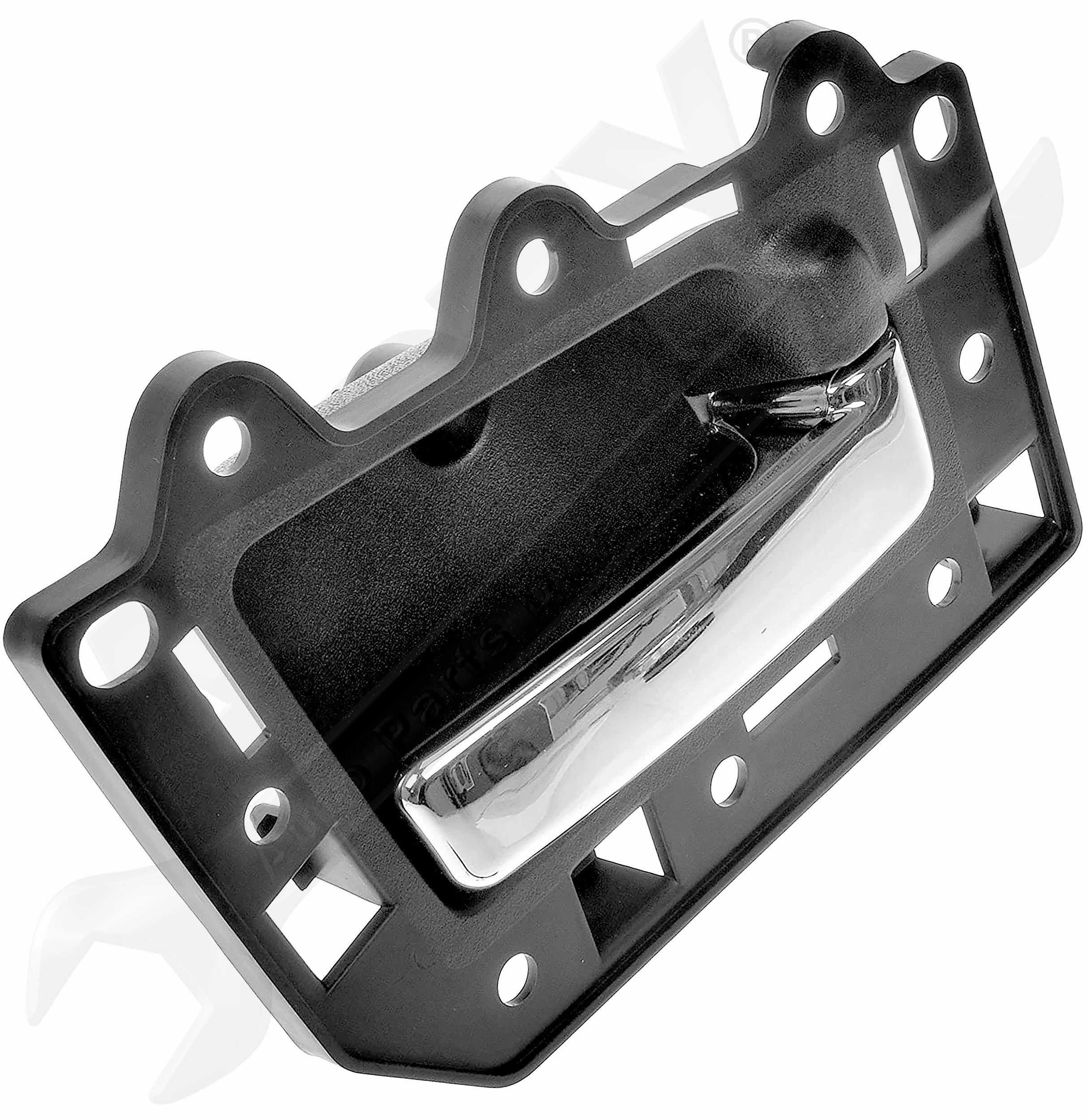 APDTY 153649 Interior Door Handle Replacement Kit Chrome Lever, Black Housing