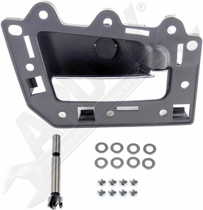 APDTY 153651 Interior Door Handle Replacement Kit Chrome Lever, Black Housing