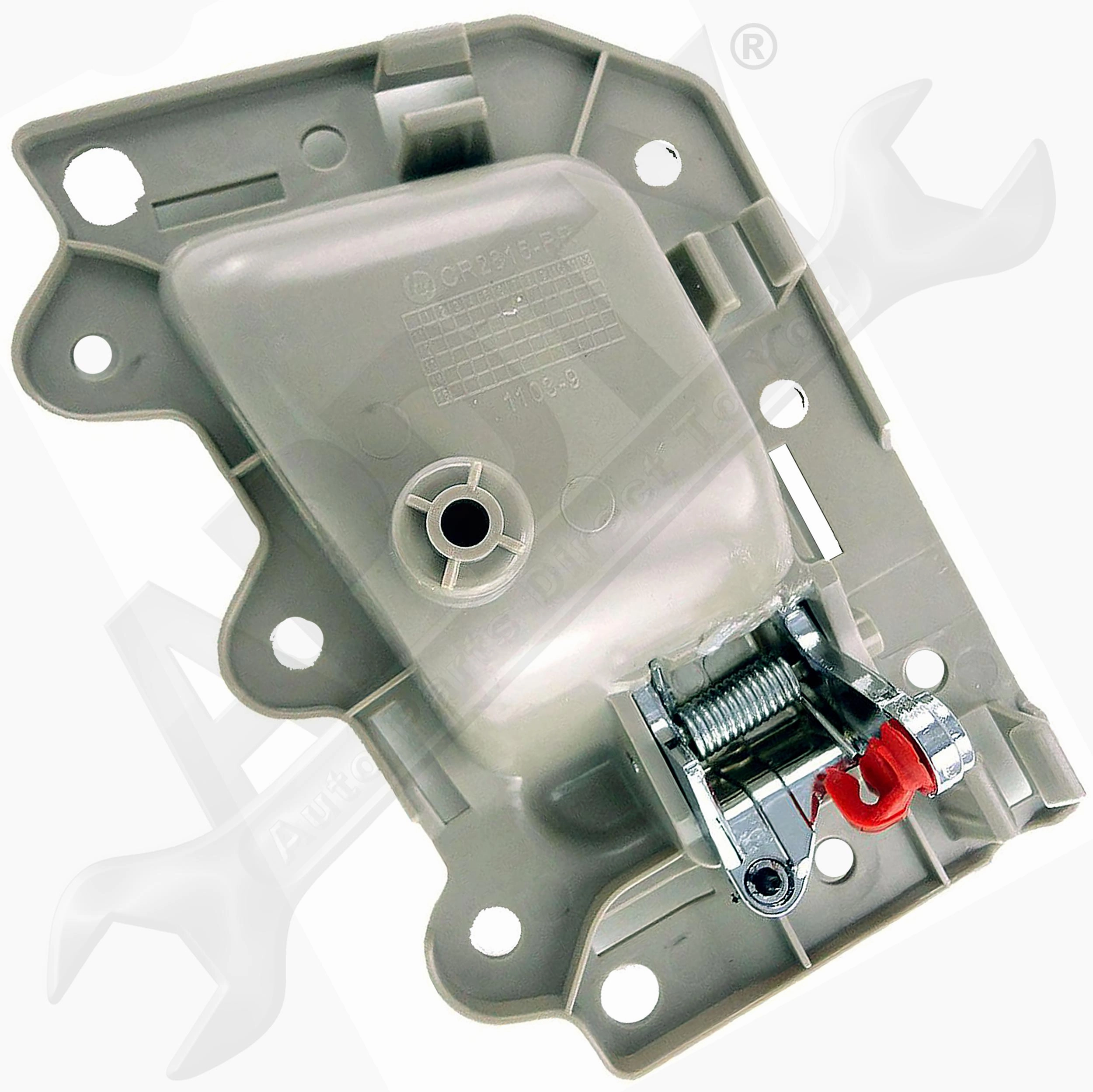 APDTY 153652 Interior Door Handle Kit; Chrome Lever Beige Housing; Front Right
