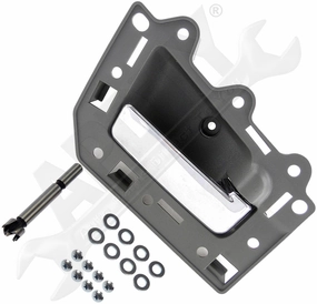 APDTY 153653 Interior Door Handle Replacement Kit Chrome Lever, Gray Housing