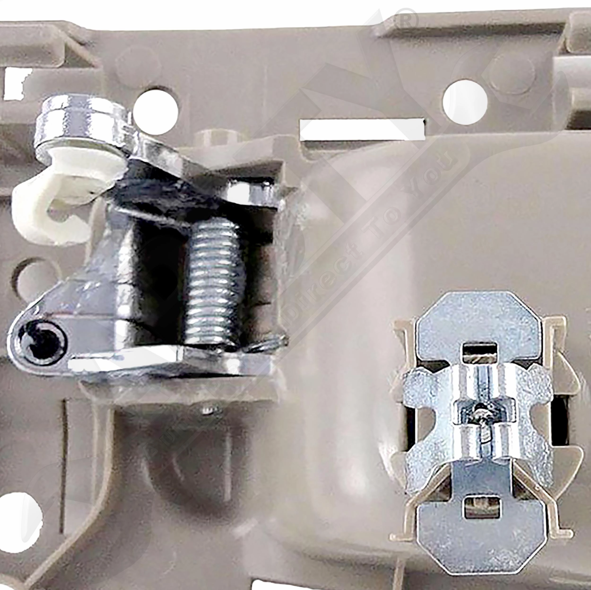 APDTY 153664 Interior Door Handle Replacement Kit Chrome Lever, Beige Housing