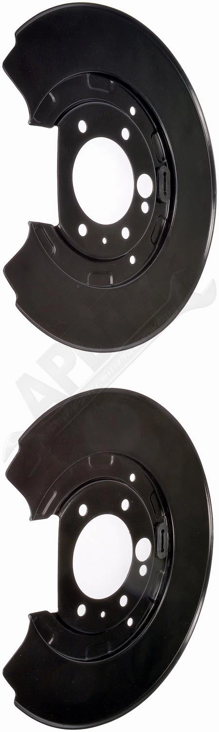 APDTY 156355 Rear Brake Backing Plate - 1 Pair Replaces 6W1Z2B582C