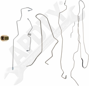 APDTY 156452 Stainless Steel Brake Line Kit Replaces F81Z2B523FA