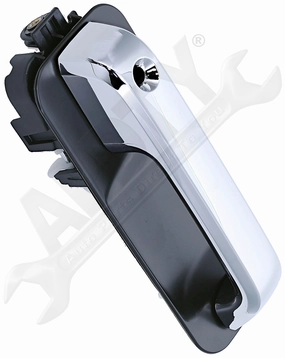 APDTY 159306 Front Left Exterior Chrome Door Handle with Black Housing