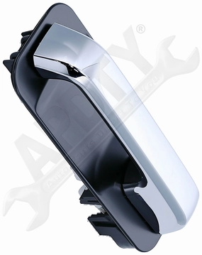 APDTY 159307 Right Side Exterior Chrome Door Handle with Black Housing