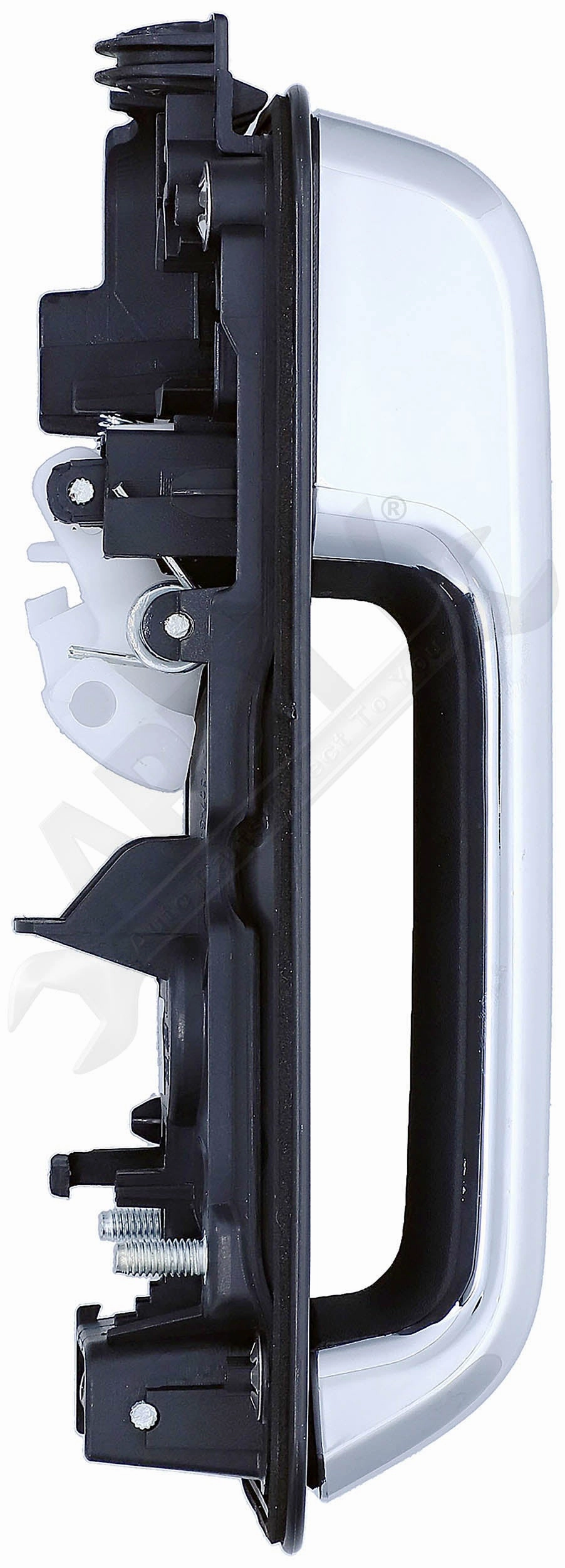 APDTY 159307 Right Side Exterior Chrome Door Handle with Black Housing