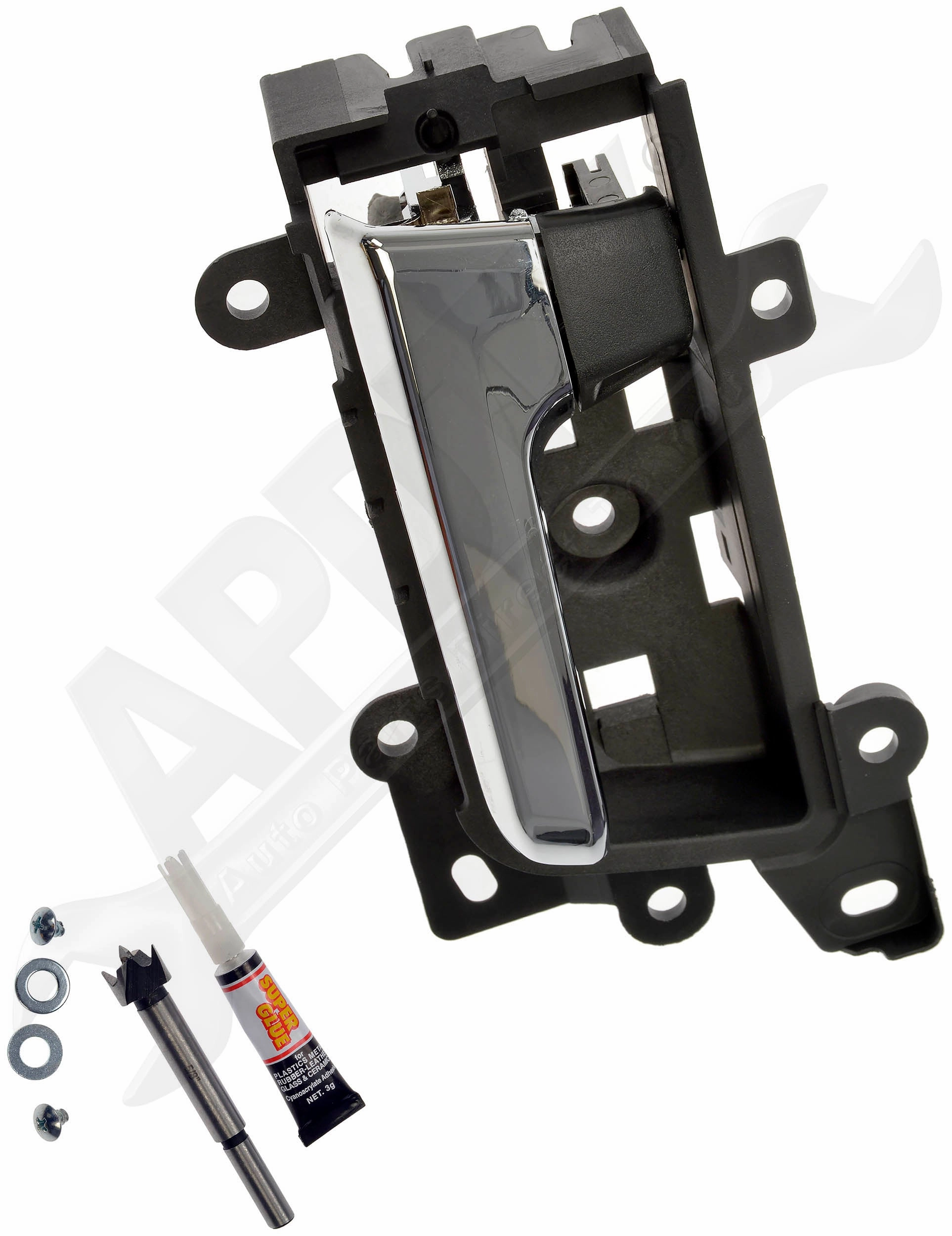 APDTY 159675 Left Side Interior Door Handle - with Chrome Lever