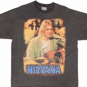BOOTLEG NIRVANA KURT COBAIN TEE SHIRT SIZE XL SINGLE STITCH