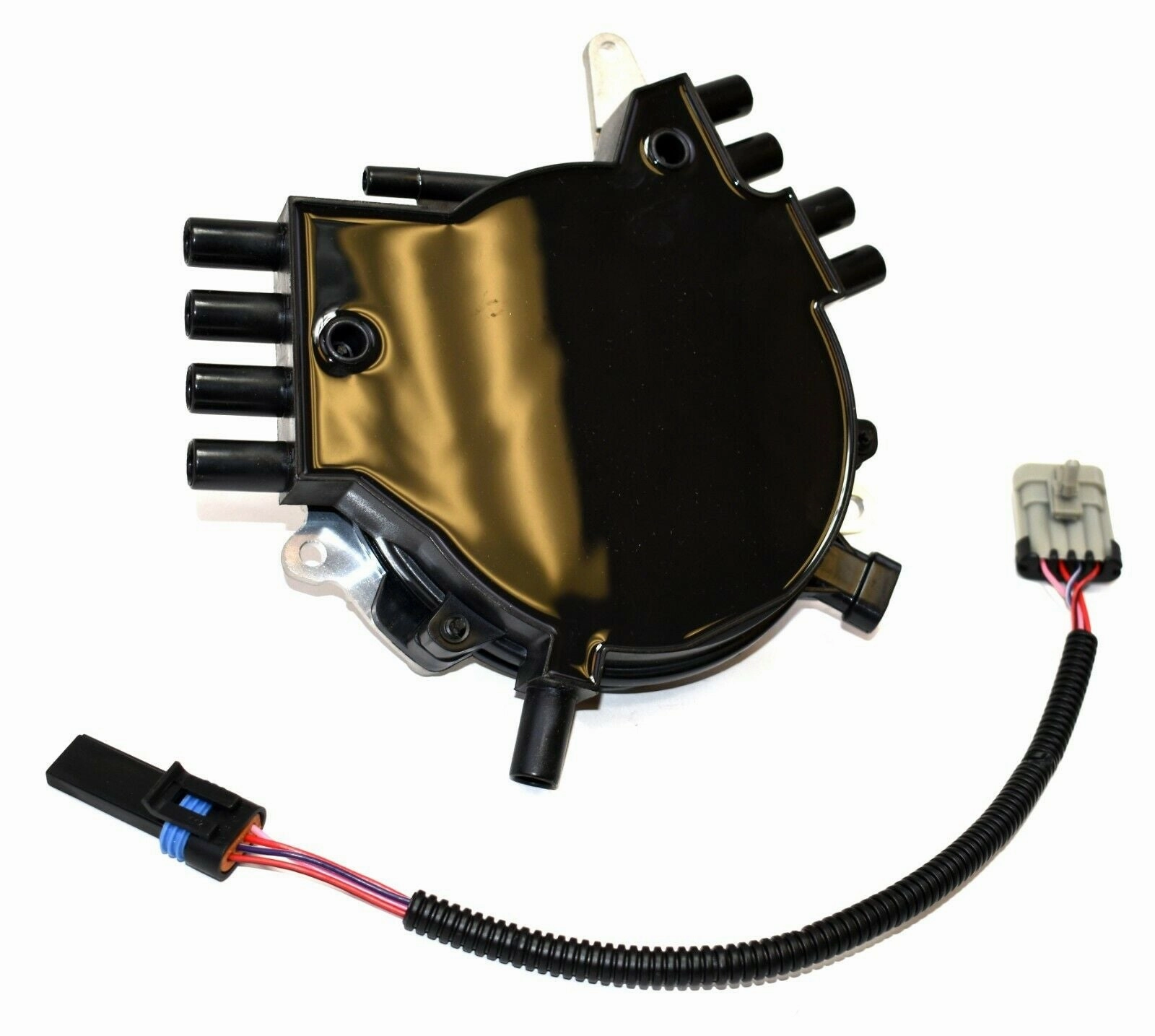 Complete Optispark Spline Drive Distributor 8 Cylinders Compatible with 1995-97 GMC Chevrolet Chevy Corvette Camaro LT1 LT4 V8 5.7L Black Cap