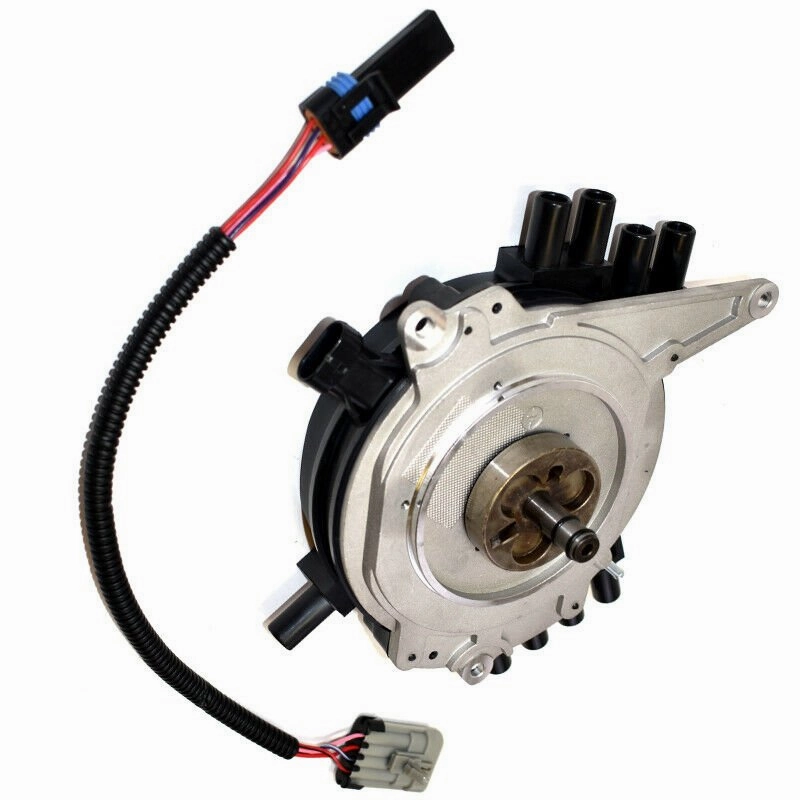 Complete Optispark Spline Drive Distributor 8 Cylinders Compatible with 1995-97 GMC Chevrolet Chevy Corvette Camaro LT1 LT4 V8 5.7L Black Cap