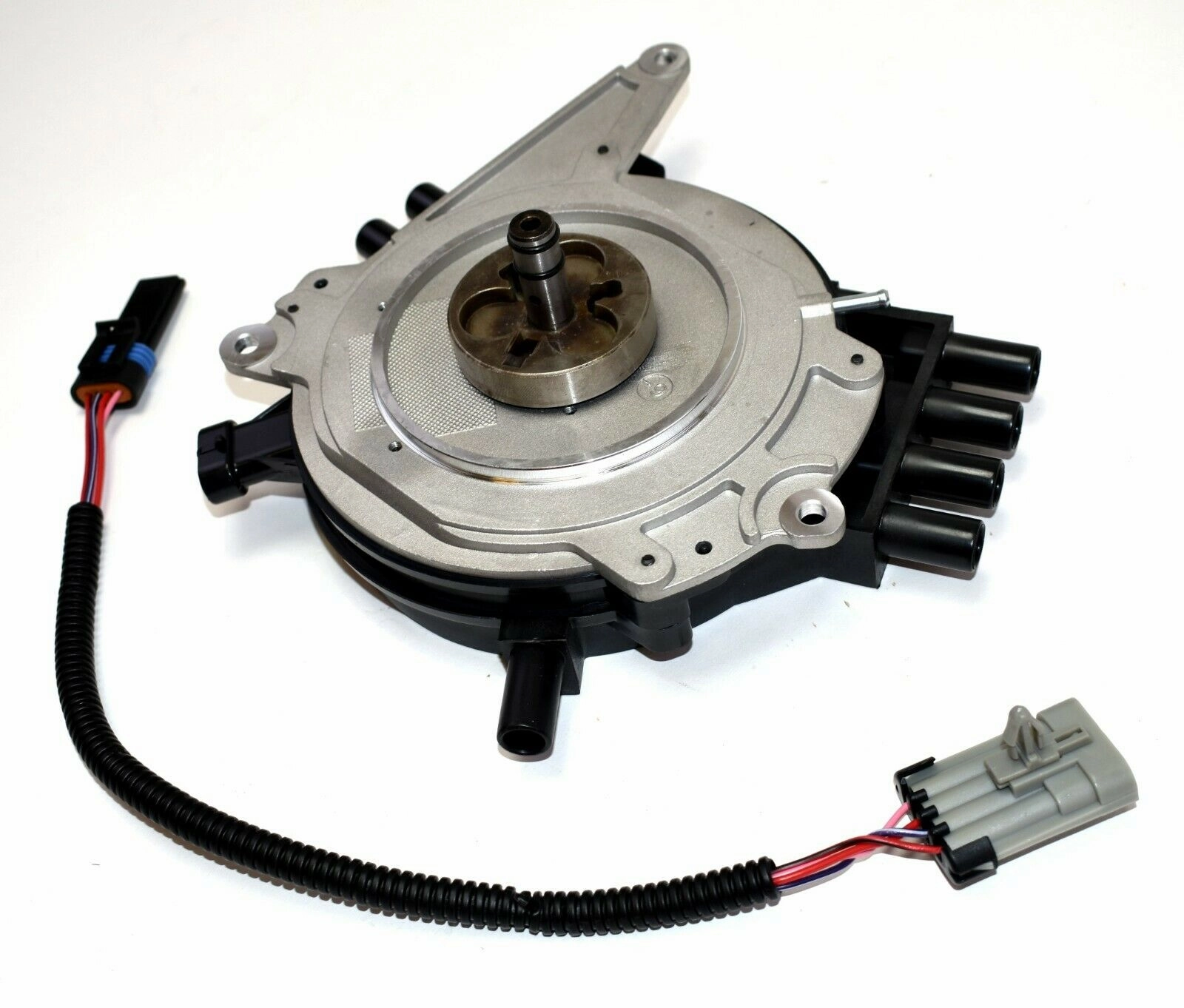 Complete Optispark Spline Drive Distributor 8 Cylinders Compatible with 1995-97 GMC Chevrolet Chevy Corvette Camaro LT1 LT4 V8 5.7L Black Cap