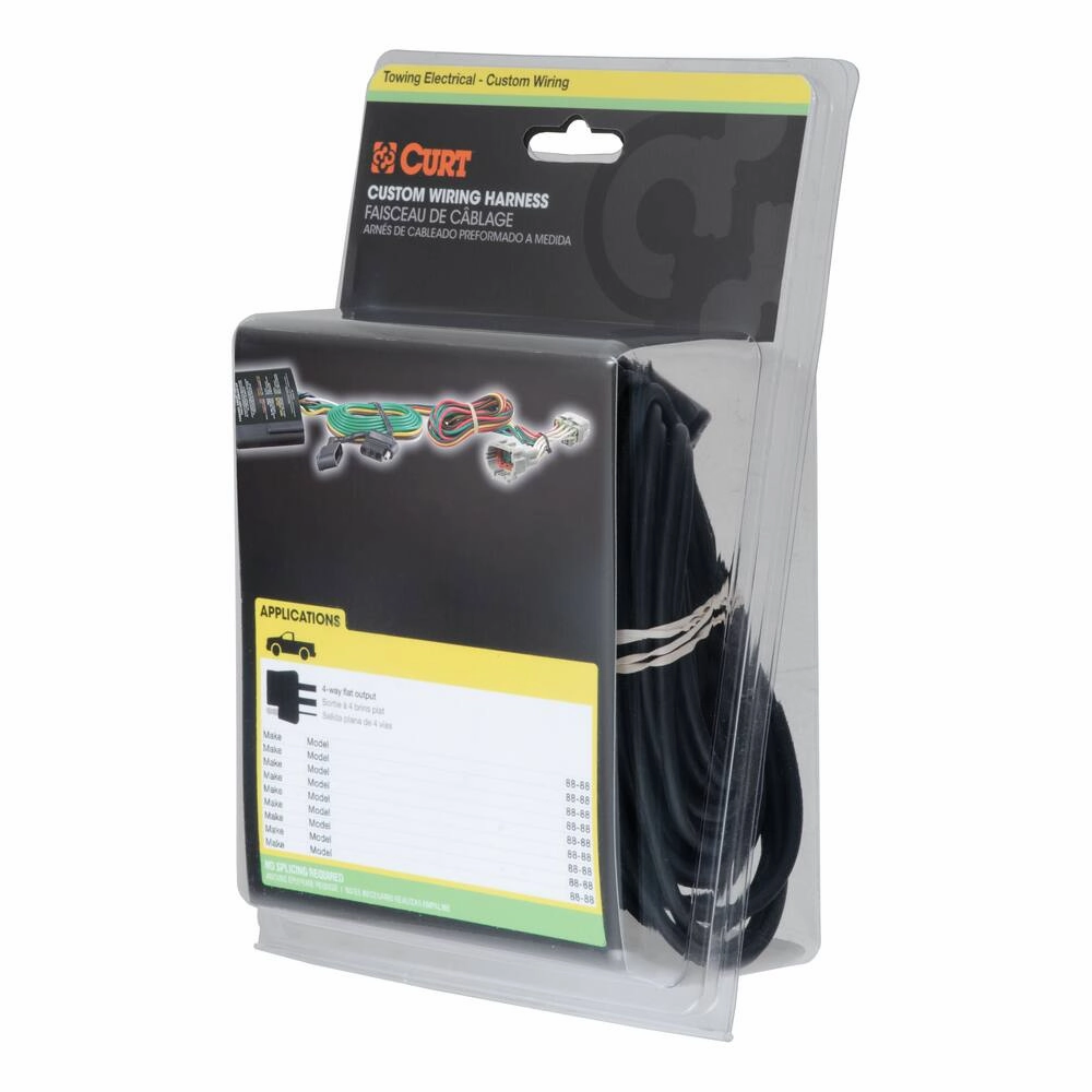 Custom Wiring Harness, 4-Way Flat Output Jeep Cherokee