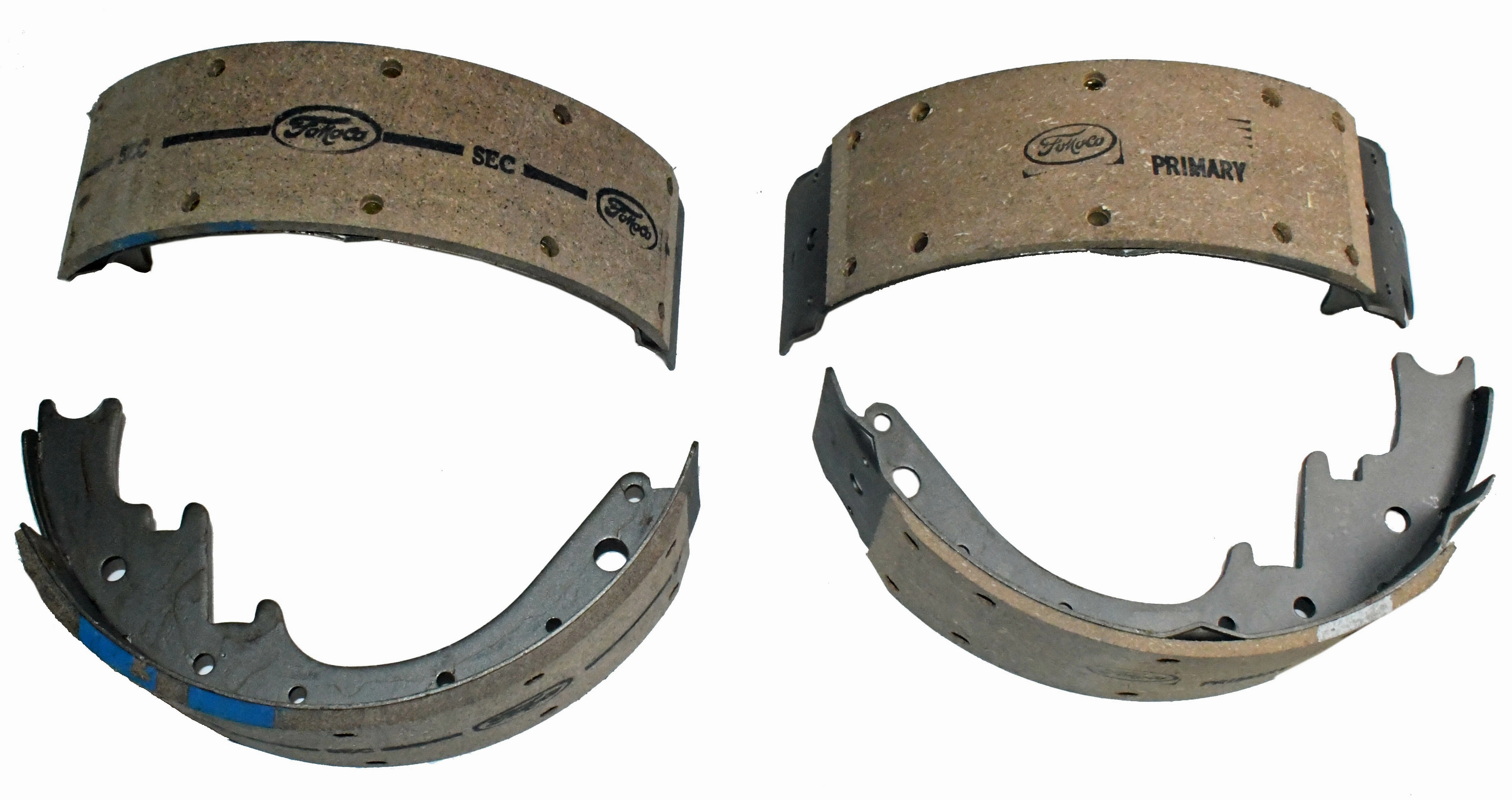 Front brake shoes for select 1957-1964 Ford Mercury Edsel C3AZ-2001-D