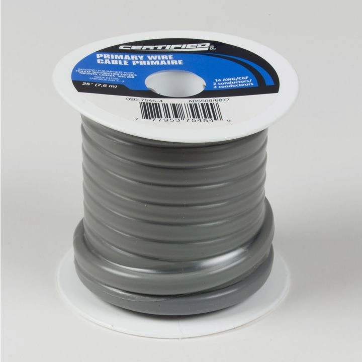 GPT2-14-GB-Q Certified 14 AWG 2-Conductor Wire Cable, 25-ft