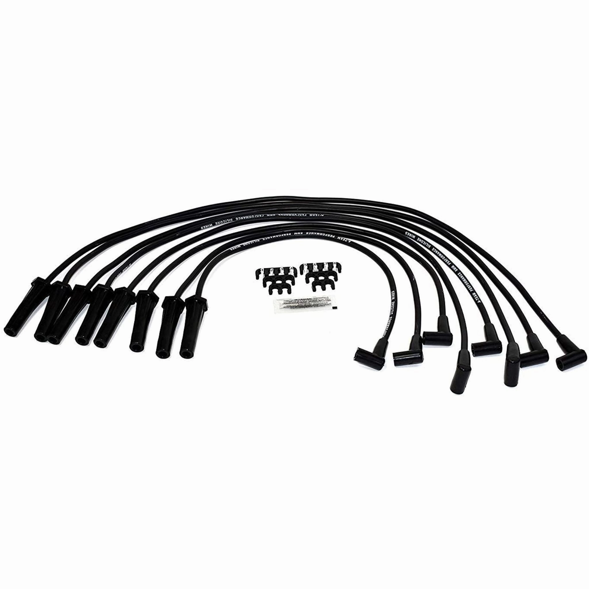 HEI Distributor with Spark Plug Wires & HEI Pigtail Harness Complete Kit Compatible with Chevrolet Chevy GM GMC Big Block Chevy BBC 396 427 Red Cap