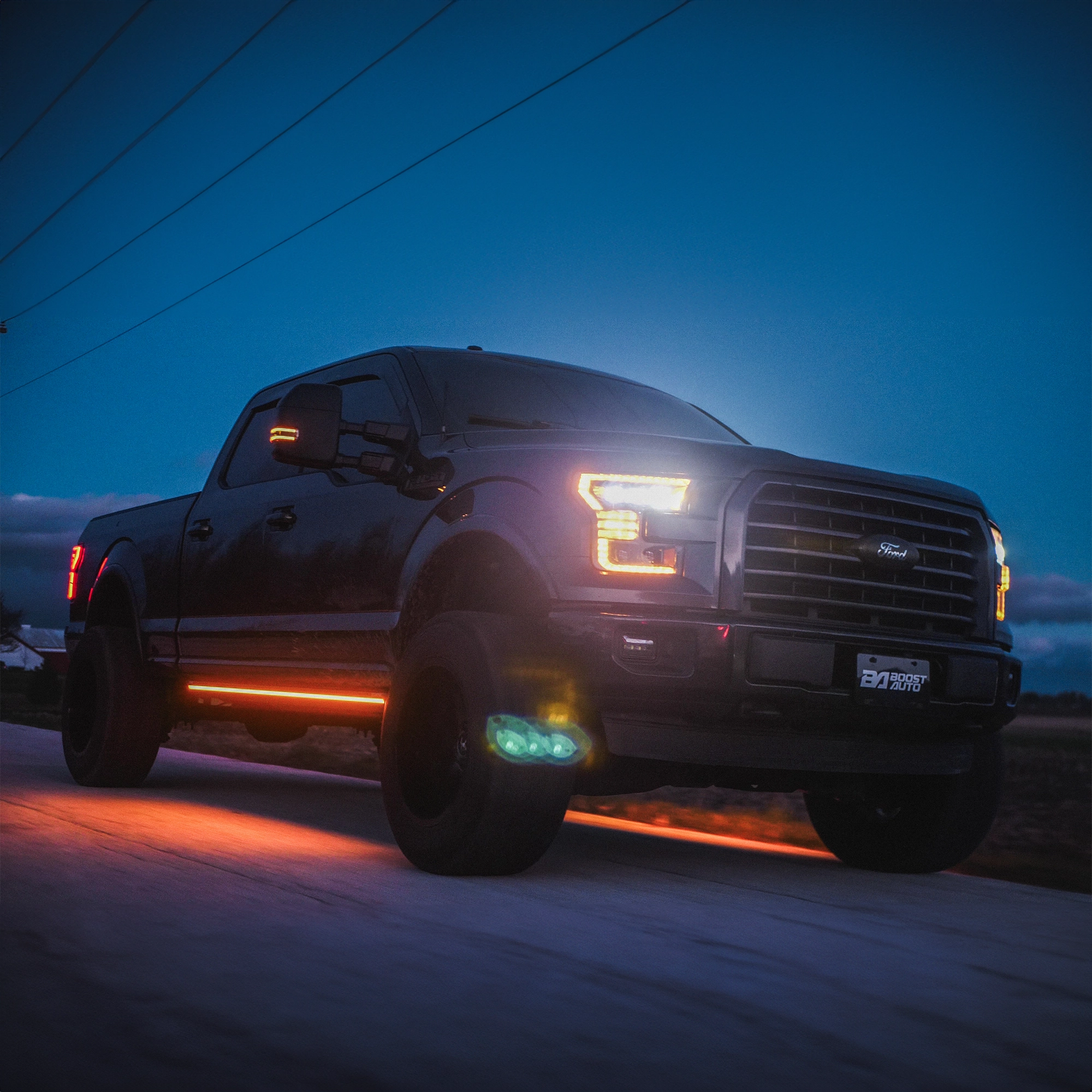 Lumastep M2 Powered Light Up Running Boards | 2015-2020 Ford F150