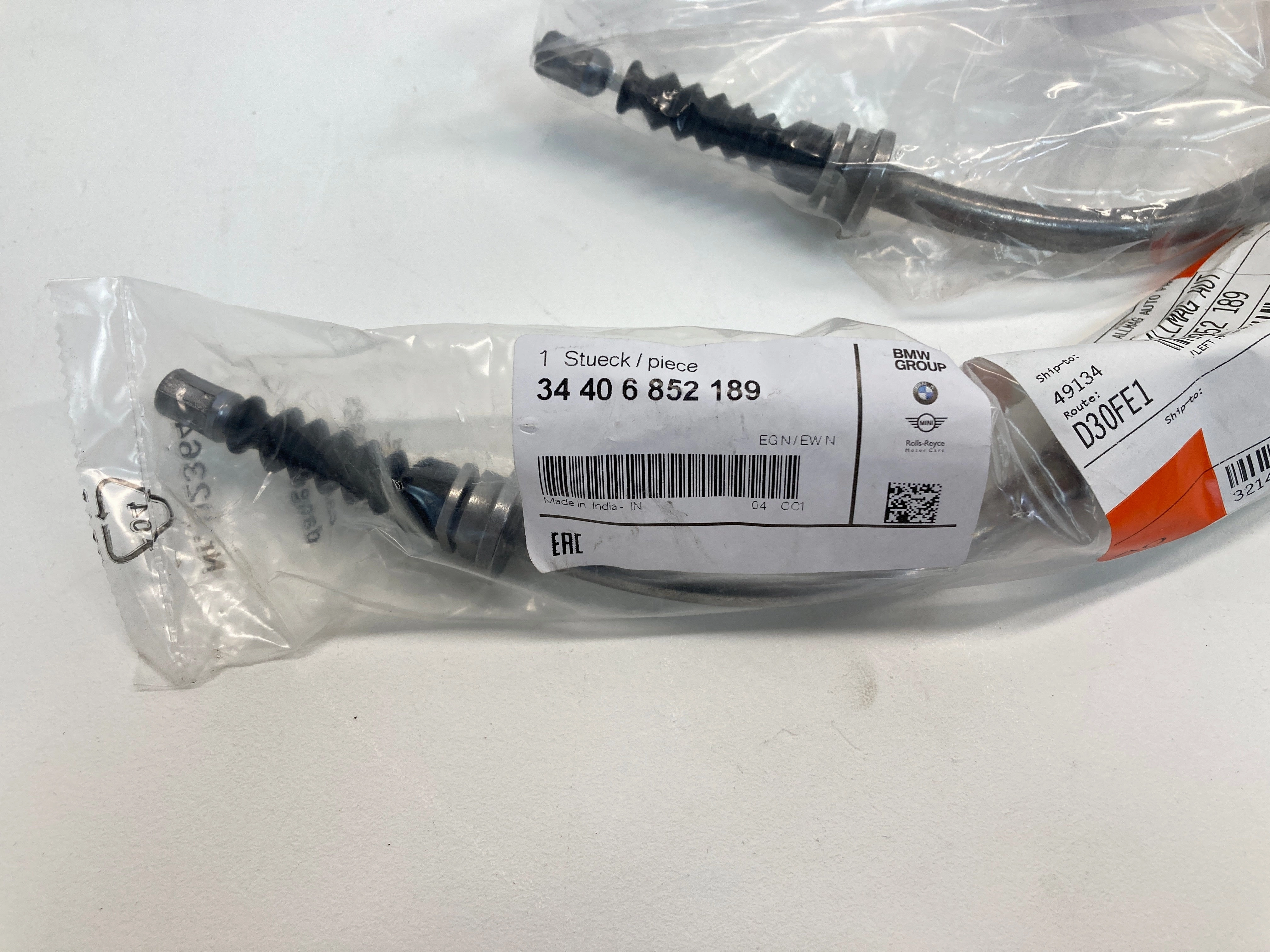 Mini Cooper Parking Brake Cables Set New OEM 34406852190 34406852189 F56 F55 F57