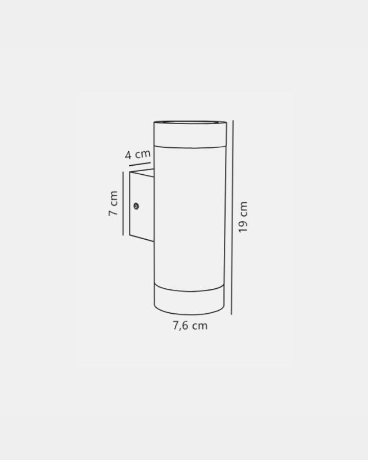 Modern Cylindrical Maxi Up Down Wall Light