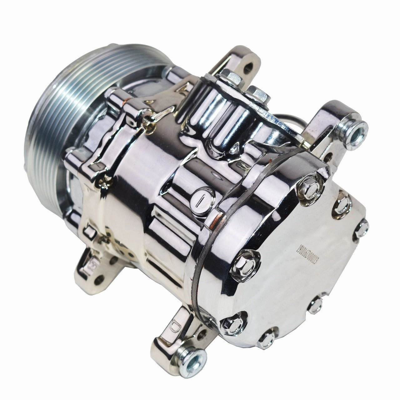 Sanden SD-7 Type Aluminum Housing A-C Compressor R-134A 6 Groove Serpentine Chrome