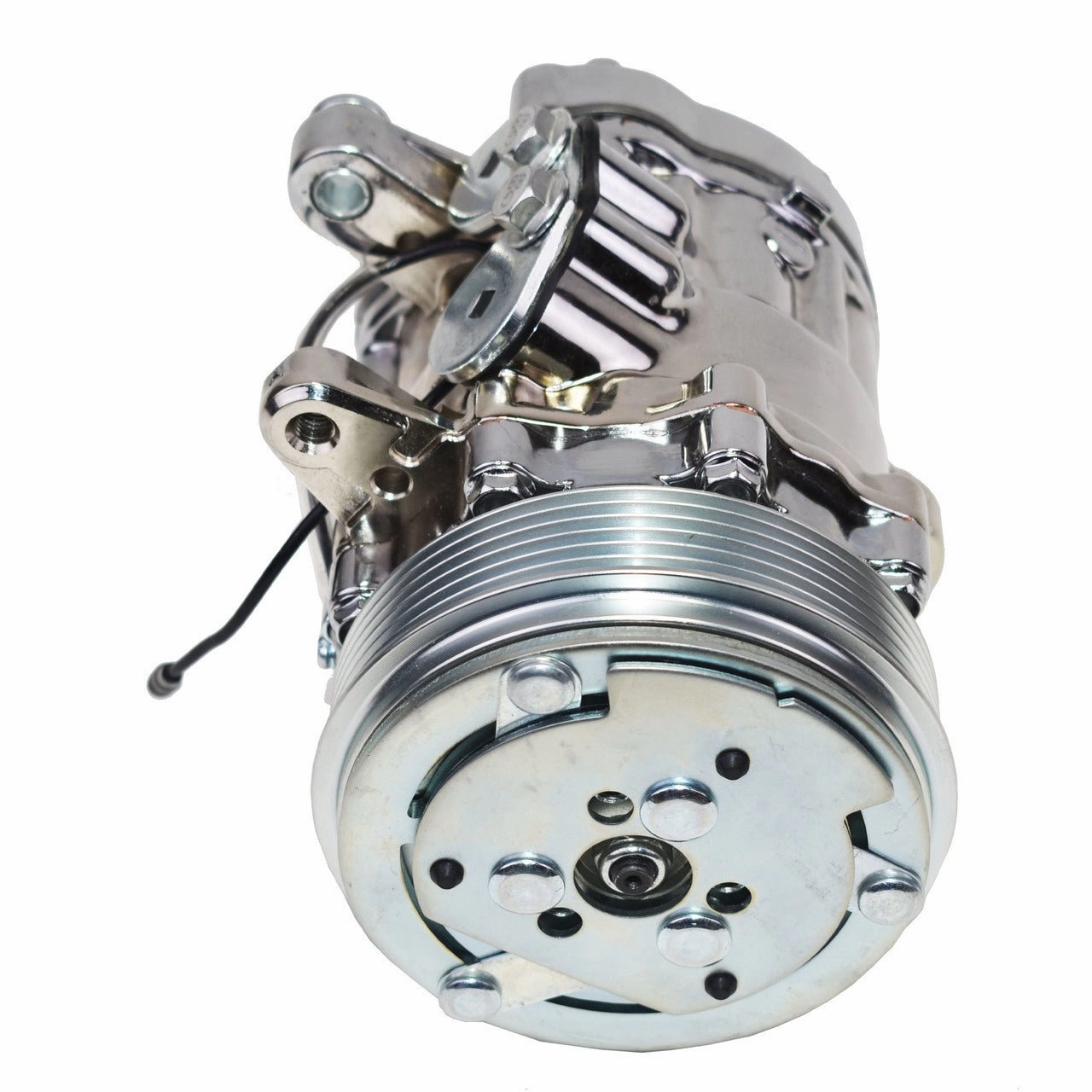 Sanden SD-7 Type Aluminum Housing A-C Compressor R-134A 6 Groove Serpentine Chrome