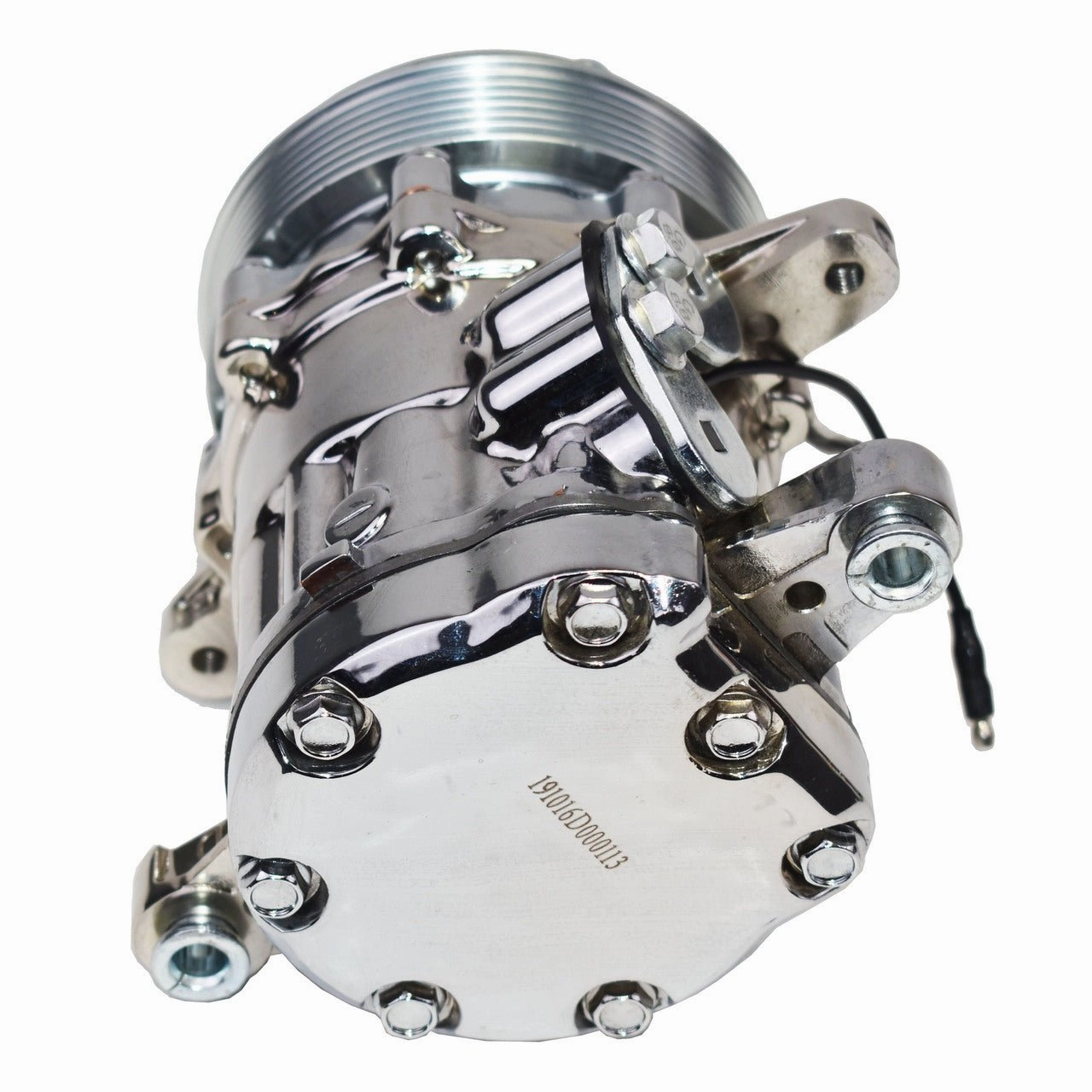 Sanden SD-7 Type Aluminum Housing A-C Compressor R-134A 6 Groove Serpentine Chrome