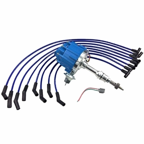 SMALL BLOCK FORD SBF 221 260 289 302 BLUE HEI Distributor   8mm SPARK PLUG WIRES