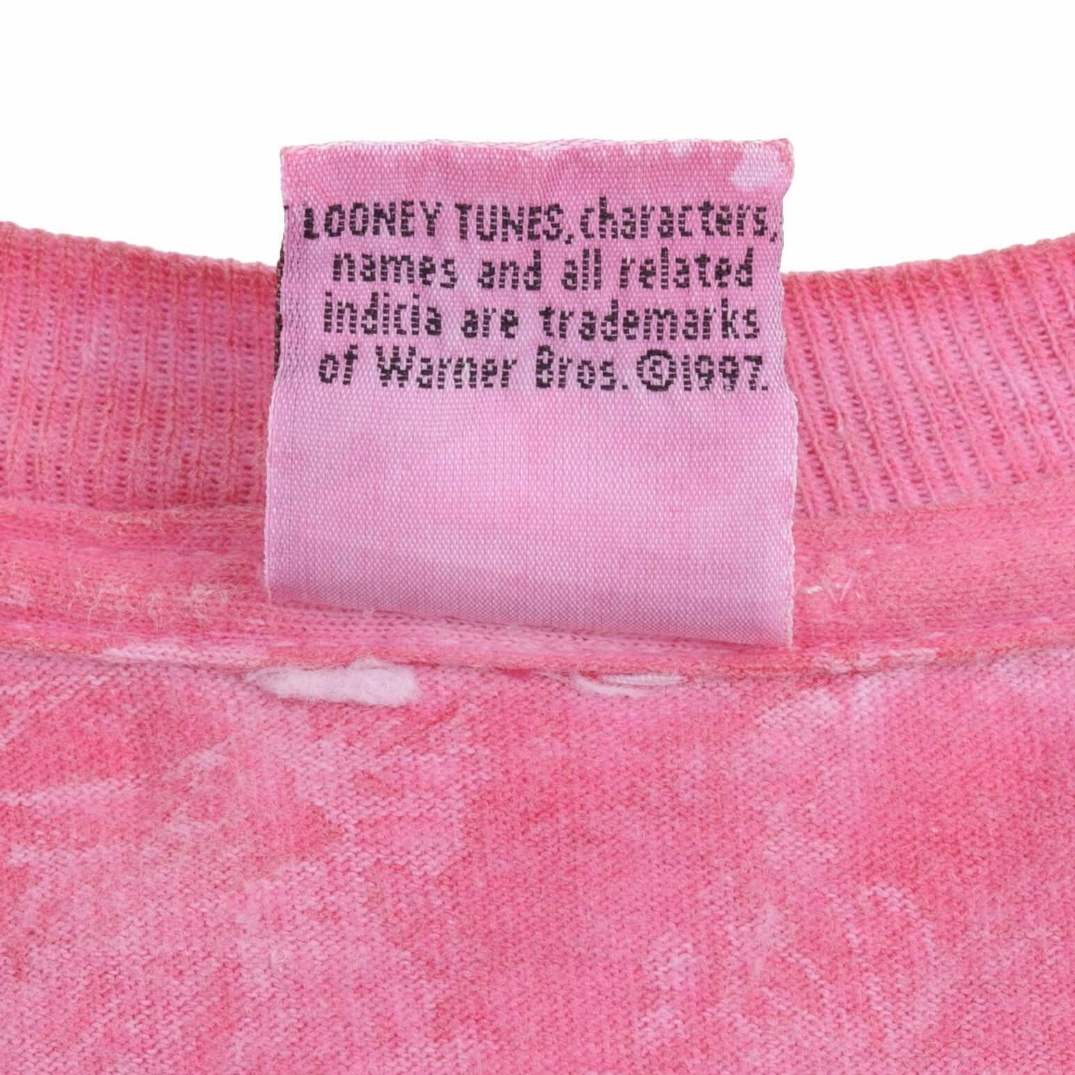 VINTAGE LOONEY TUNES TWEETY NOBODY ASKED YOU PINK TEE SHIRT 1997 SIZE LARGE