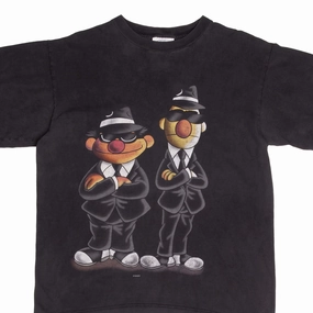 VINTAGE SESAME STREET BERT AND ERNIE SECRET AGENTS 1990S TEE SHIRT SIZE MEDIUM